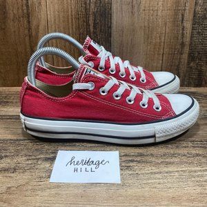 Converse All Star Low Top Chuck Taylor Red- Womens Size 7